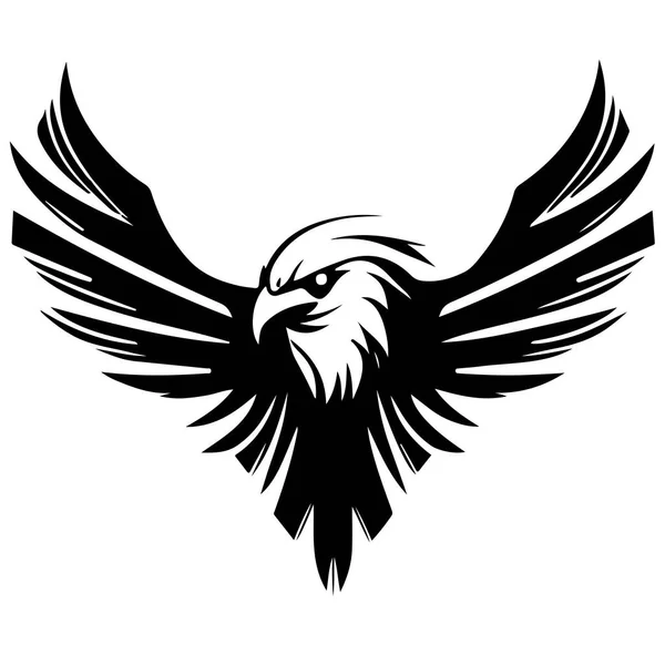 Adelaar Stijgende Vleugels Logo Ontwerp Vector Template Bedrijfsheraldische Falcon Phoenix — Stockvector