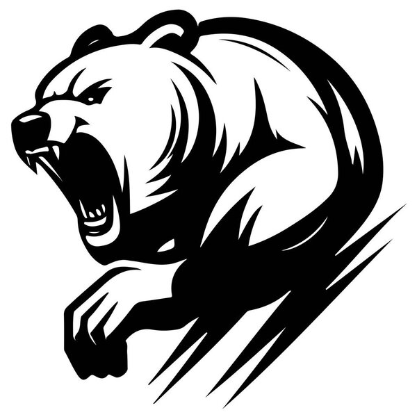  Bear illustration vector drawing. Vector illustration