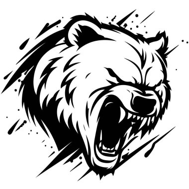  Bear illustration vector drawing. Vector illustration