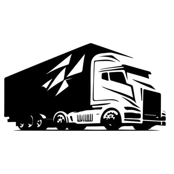 Transporte Diseño Vectores Logotipo Camión Logo Creativo Del Remolque Del — Vector de stock