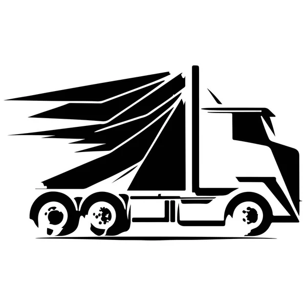 Transportation Truck Logo Vector Design Creative Truck Trailer Logo Shape — 图库矢量图片
