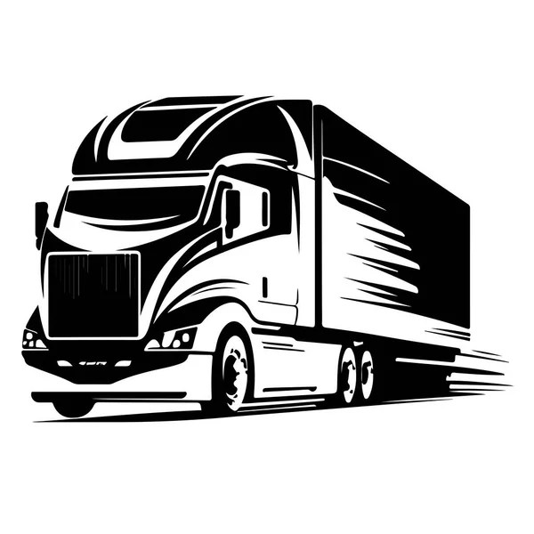 Transportation Truck Logo Vector Design Creative Truck Trailer Logo Shape — Stock Vector