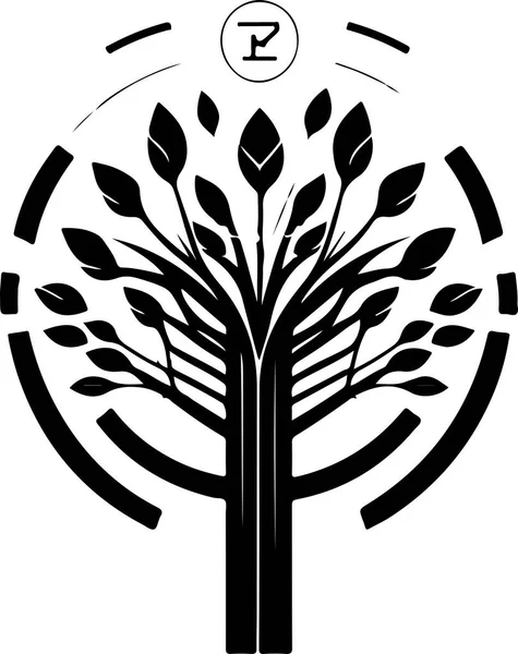 Λογότυπο Τεχνολογίας Δέντρων Ψηφιακό Δέντρο Καλό Για Shirt Σχέδιο Εκτύπωσης — Διανυσματικό Αρχείο