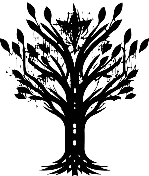 Logotipo Técnico Árvore Árvore Digital Bom Para Design Impressão Shirt —  Vetores de Stock