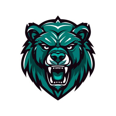 Spor takımı için modern profesyonel boz ayı logosu. Tişört baskı tasarımı için iyi