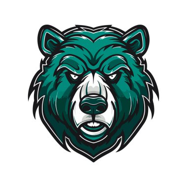 Spor takımı için modern profesyonel boz ayı logosu. Tişört baskı tasarımı için iyi