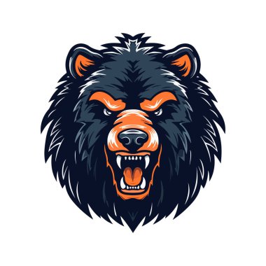 Spor takımı için modern profesyonel boz ayı logosu. Tişört baskı tasarımı için iyi