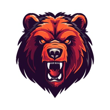 Spor takımı için modern profesyonel boz ayı logosu. Tişört baskı tasarımı için iyi