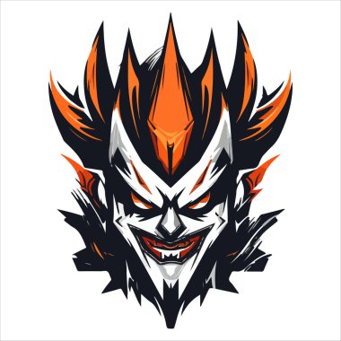 Clown E-Sport vector mascot logo design with modern illustration concept style for badge. smile clown illustration for sport and esport team.