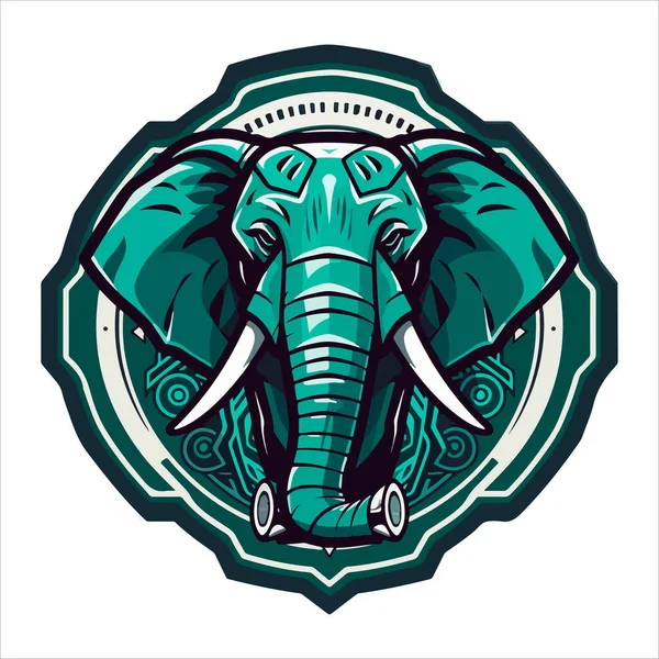 stock vector elephant mascot logo design vector with modern illustration concept style for badge, emblem and tshirt printing. angry elephant illustration with feet up.