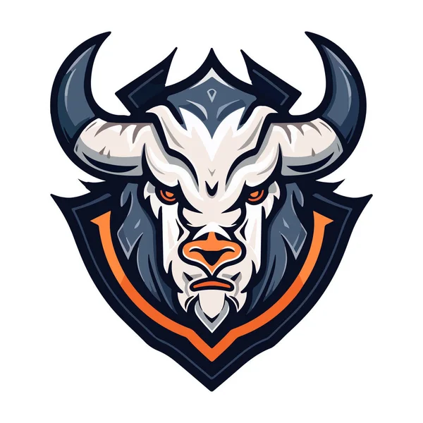 stock vector Bull mascot logo design vector with modern illustration concept style for badge, emblem and t-shirt printing. Angry bull illustration for sport team.