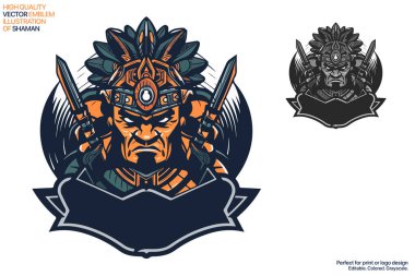 Hint baş maskotu. Esport amblem logosu tasarımı. Tamamen düzenlenebilir renkli vektör çizimi. Yazdırma ya da logo tasarımı için iyi