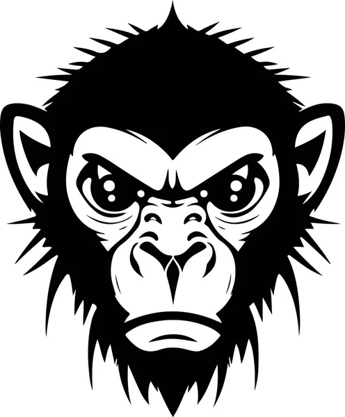 stock vector Cyborg ape esport mascot logo design. Tech illustration of monkey for print or logo