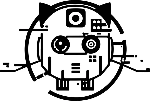 Modèle Technique Panda Pour Logo Impression Illustration Vectorielle Cyber Panda — Image vectorielle