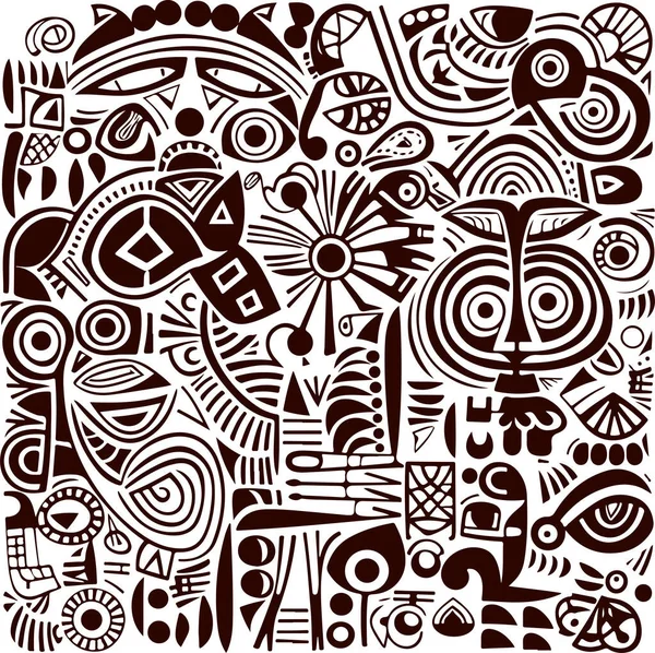 Abstract Pattern Native African Style Vector Illustration Traditional African Abstract — Stock Vector