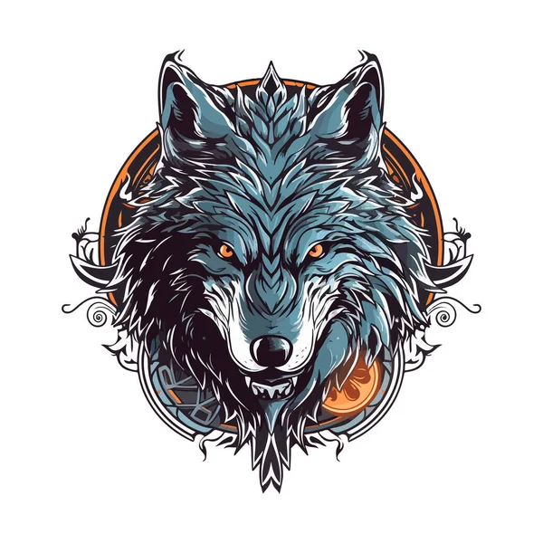 Волки Талисмана Esport Логотип Дизайн Персонажа Игры Волк Спорта Векторная — стоковый вектор
