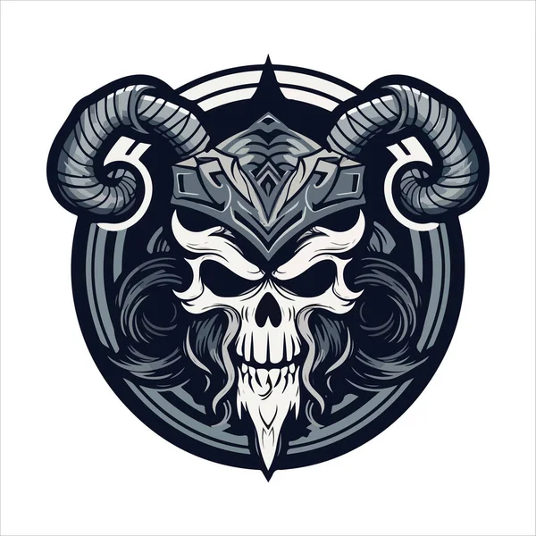 Логотип Емблеми Черепа Векторний Агресивний Людський Череп — стоковий вектор