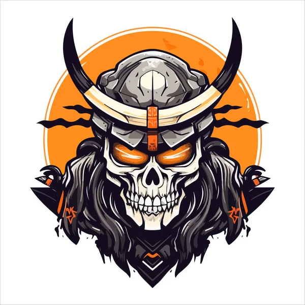 Crânio Emblema Logotipo Vetor Crânio Humano Agressivo —  Vetores de Stock