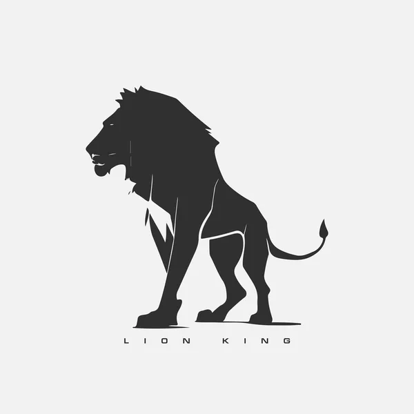 Lion King Vector Logo Template Wild Animal Lion — Stock Vector