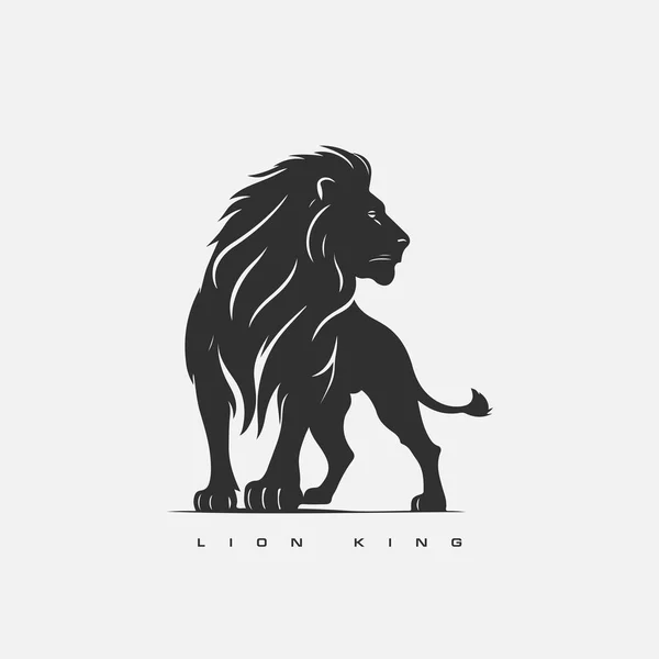 Stock vector Lion King vector logo template. Wild animal lion