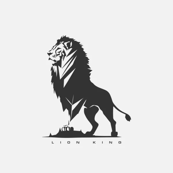 Plantilla Logotipo Lion King Vector León Animal Salvaje — Vector de stock