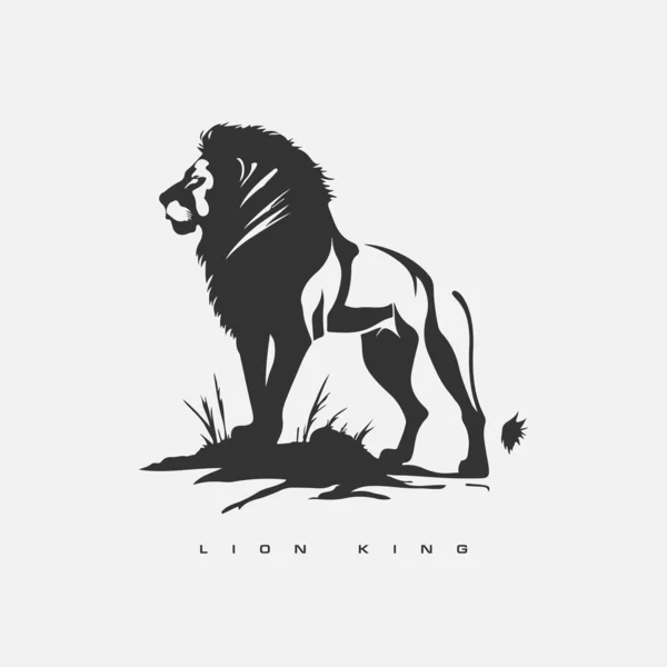 Mall För Lejonkungens Logotyp Vilda Djur Lejon — Stock vektor