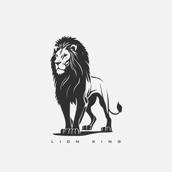 Lion King Vector Logo Template Wild Animal Lion — Stock Vector