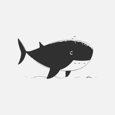 Modern vektör köpekbalığı logo şablonu
