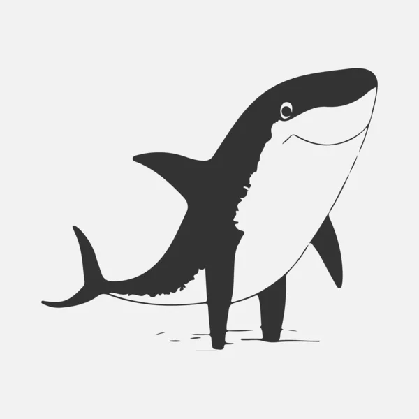 Plantilla Logotipo Tiburón Vector Moderno — Vector de stock