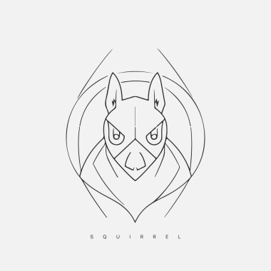 Modern soyut vektör sincap logo şablonu