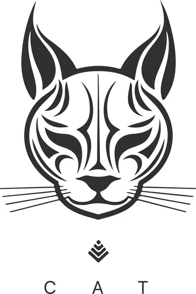 Plantilla Logotipo Abstracto Moderno Gato Vector — Archivo Imágenes Vectoriales