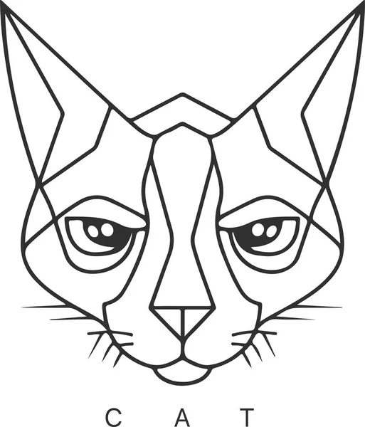 现代抽象向量猫标识模板 — 图库矢量图片
