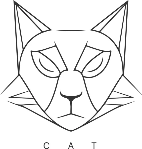 Современный Векторный Шаблон Логотипа Кота — стоковый вектор