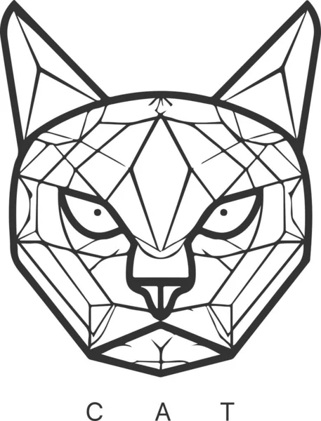 Modern Abstract Vector Cat Logo Template — Stock Vector