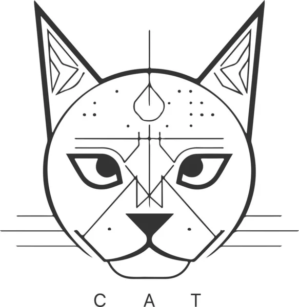 现代抽象向量猫标识模板 — 图库矢量图片