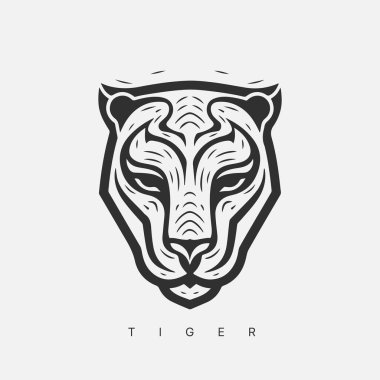 Modern soyut vektör kaplan logo şablonu.