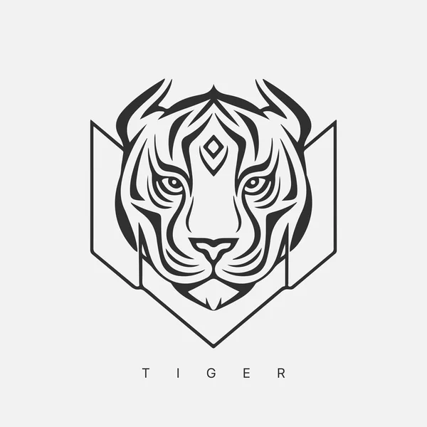 Nowoczesny Abstrakcyjny Wzór Logo Wektora Tygrysa — Wektor stockowy