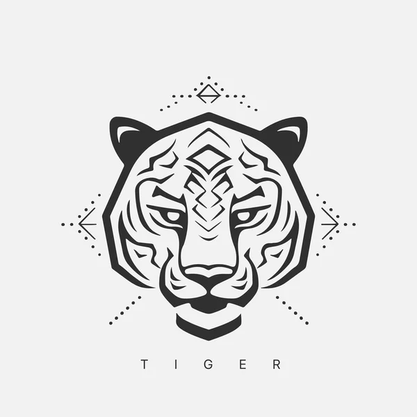 Plantilla Logotipo Tigre Vector Abstracto Moderno — Vector de stock