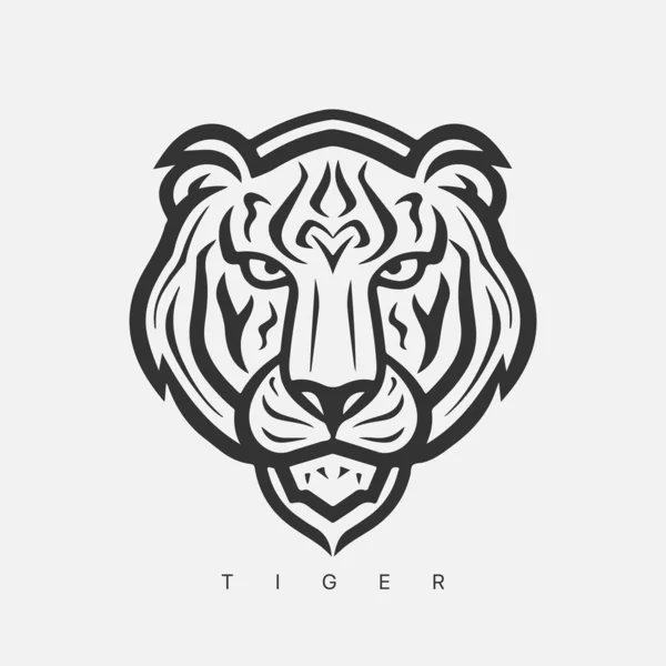 Modelo Logotipo Tigre Vetor Abstrato Moderno —  Vetores de Stock