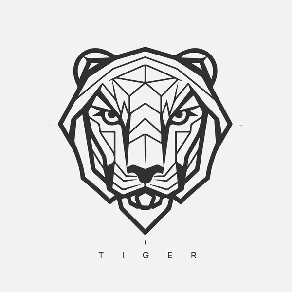 Modèle Logo Tigre Vecteur Abstrait Moderne — Image vectorielle