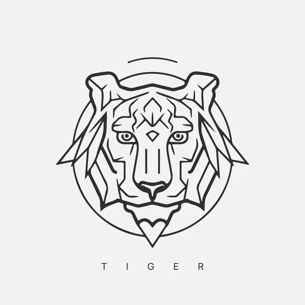 Modèle Logo Tigre Vecteur Abstrait Moderne — Image vectorielle