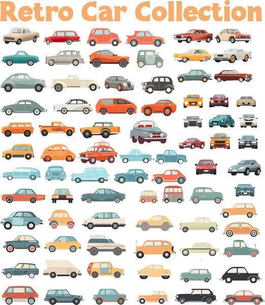 Коллекция Векторных Автомобилей Иконки Автомобилей — стоковый вектор