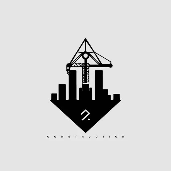 Moderne Abstracte Vector Constructie Bedrijfslogo Template Logotype Voor Bouwer — Stockvector