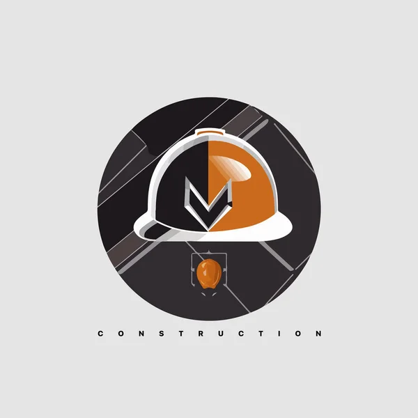 Templat Logo Perusahaan Konstruksi Vektor Abstrak Modern Logotype Bagi Pembangun - Stok Vektor