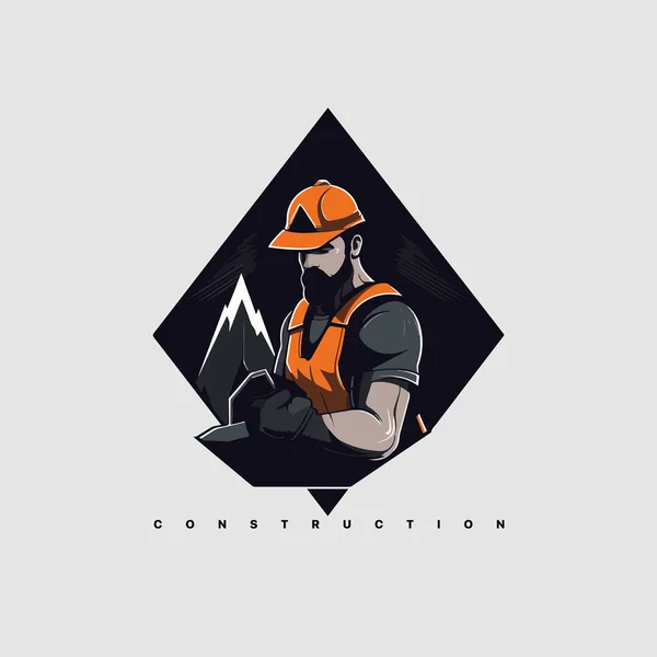 Modern Abstract Vector Construction Company Logo Template Logotype Builder — Stock Vector