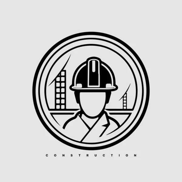 Modern Abstrakt Vektor Konstruktion Företag Logotyp Mall Logotyp För Byggare — Stock vektor
