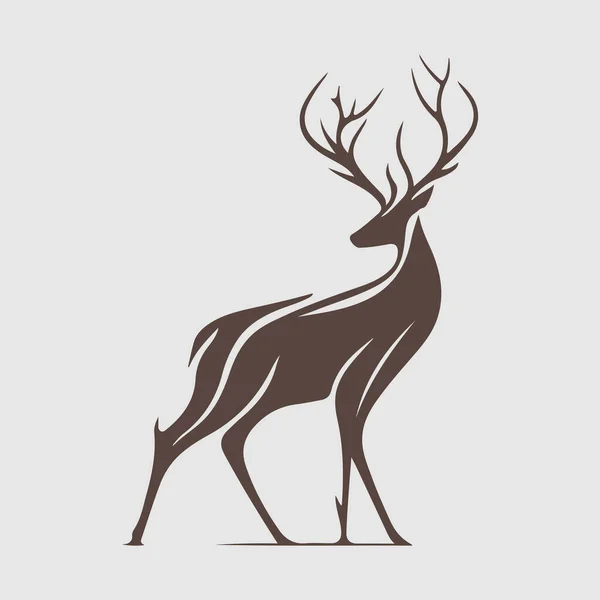 Modern Abstract Vector Deer Logo Template — Stock Vector