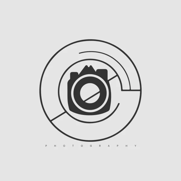 Σύγχρονη Αφηρημένη Διάνυσμα Πρότυπο Λογότυπο Γάτα Λογότυπο Φωτογραφίας — Διανυσματικό Αρχείο
