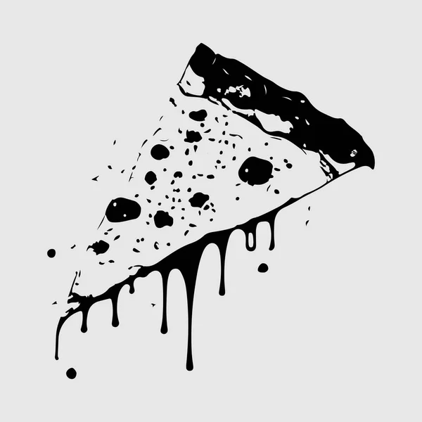 Plantilla Logotipo Pizza Vector Abstracto Moderno Ilustración Pizza — Vector de stock