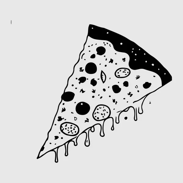 Modelo Logotipo Pizza Vetorial Abstrato Moderno Ilustração Pizza —  Vetores de Stock